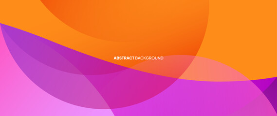 Poster - Abstract background of orange and purple with subtle color gradations and randomly arranged circular patterns. A neatly arranged wave-like pattern.