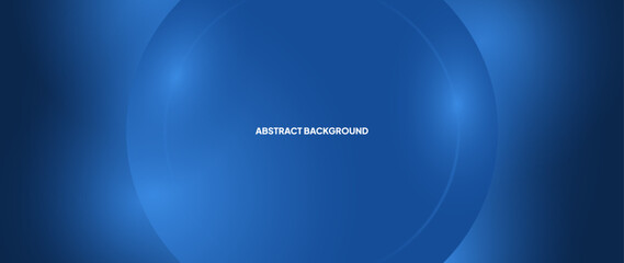 Poster - Simple abstract blue background with a circle shape right in the middle with a beautiful and fitting color gradation.