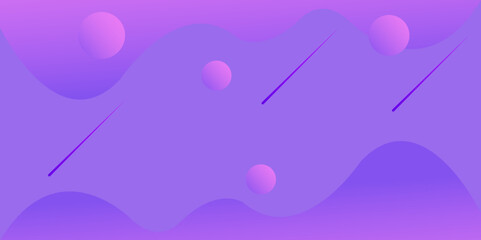 Aufkleber - Purple and blue abstract shapes background layout with design elements. Copy space backdrop.