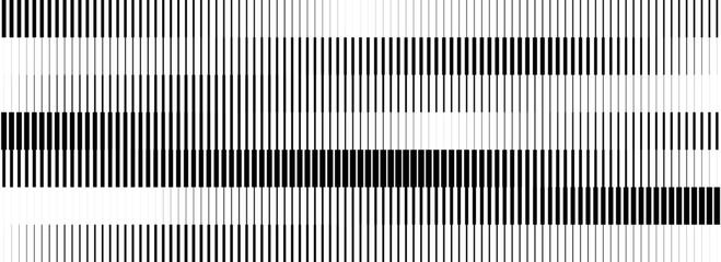 Striped halftone gradient texture. Fading line gradation background. Repeating strip pattern backdrop. Black and white parallel lines wallpaper. Doppler effect concept. Vector halfton patern overlay