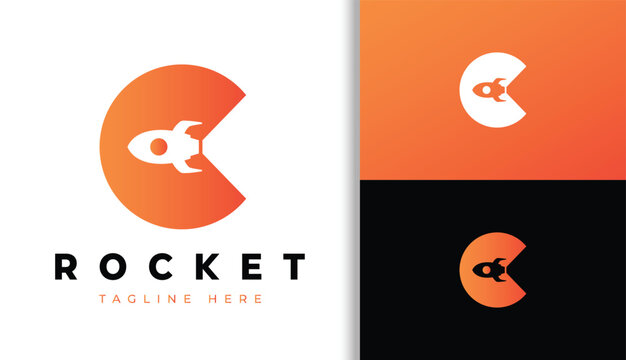 Letter C with Rocket Logo