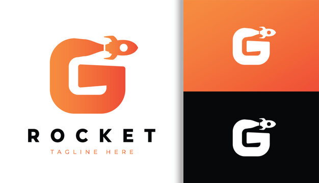 Letter G with Rocket Logo