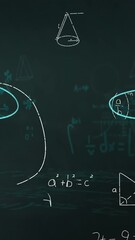 Poster - Animation of mathematical data processing over screens