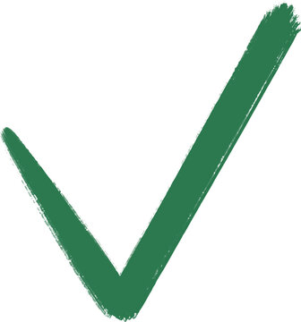 Check mark icon vector on transparent background. Doodle check mark circle in sketch style. Check marker vector.