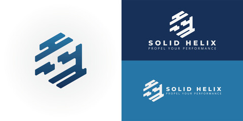 Poster - The dynamic SH monogram logo is designed for sportswear and active lifestyle brands, perfectly embodying qualities of speed, high performance, and modern energy to appeal to today's active consumers.