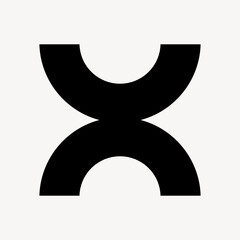 Poster - Minimalist black geometric shape vector