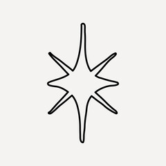 Poster - Simple black star symbol vector