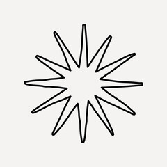 Poster - Simple black star symbol vector
