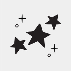 Poster - Simple black star symbol vector