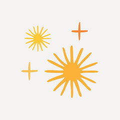 Poster - Minimalist yellow starburst design vector