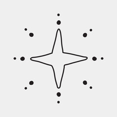 Poster - Simple black star symbol vector