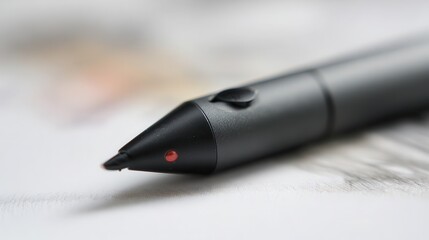 Poster - Close-up of a gray stylus pen on a surface.