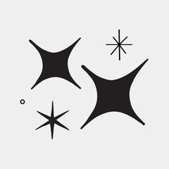 Poster - Simple black star symbol vector