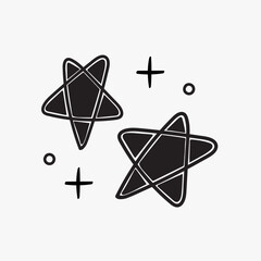 Poster - Simple black star symbol vector
