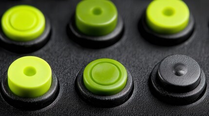 Poster - Close-up view of round buttons.