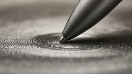 Poster - Close-up of a stylus on a sensitive surface.