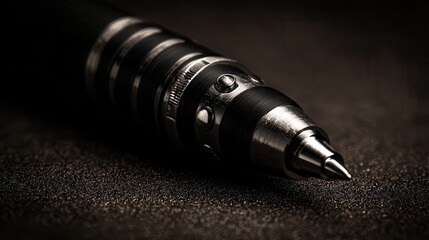 Poster - Close-up of a pen tip with intricate details.
