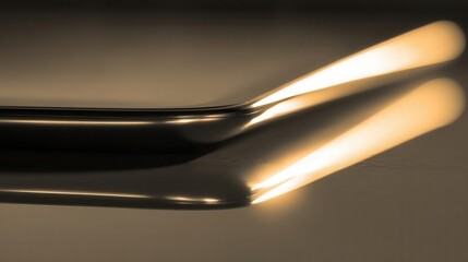Poster - Abstract design with light reflections on a dark surface.