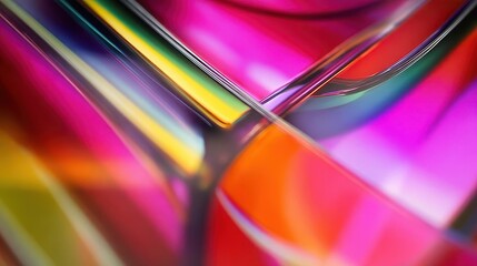 Poster - Vibrant interplay of colors in overlapping planes.