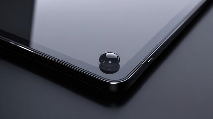 Poster - Close-up of a modern tablet with a protective screen.