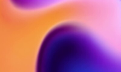 Poster - Blurred purple and orange background with a light blue gradient.