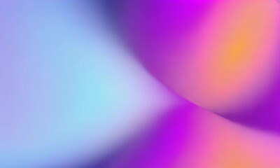 Poster - Blurred purple and orange background with a light blue gradient.