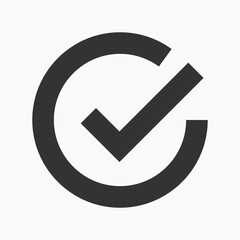 Poster - Minimalist checkmark icon design vector