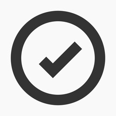 Poster - Minimalist checkmark icon design vector