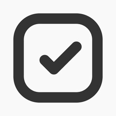 Poster - Minimalist checkmark icon design vector