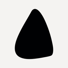 Poster - Abstract black organic shape design. vector