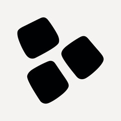 Poster - Abstract black organic shape design. vector