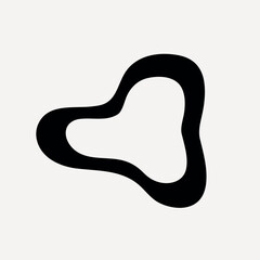 Poster - Abstract black organic shape design. vector