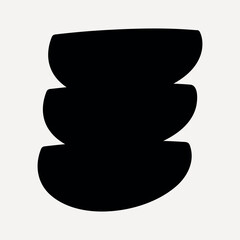 Poster - Abstract black organic shape design. vector