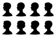 © extra - Diverse human profile silhouettes head male