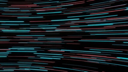 Poster - Streaks of blue and red light create a dynamic abstract background, conveying a sense of speed and futuristic technology