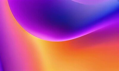 Poster - Blurred purple and orange background with a light blue gradient.