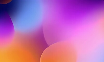 Poster - Blurred purple and orange background with a light blue gradient.
