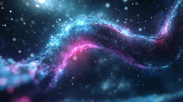 Abstract swirling particles in vibrant colors (1)