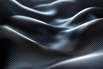 Aufkleber - Rhythmic Waves, Visualizing Smoothness And Flow Of A Textured Metallic Surface
