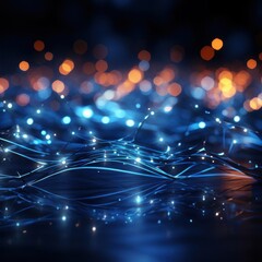 Aufkleber - Explore Digital Networks, Connect With Future Tech and See Abstract Connectivity