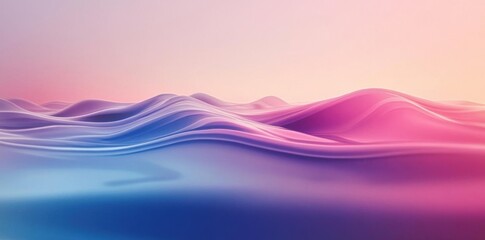 Aufkleber - Abstract Waves Flowing with Smooth Color Gradient and Artistic Theme