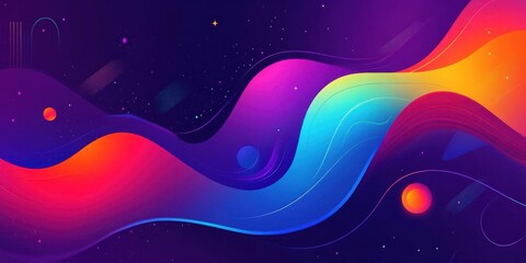 Aufkleber - Experience Cosmic Dream With Abstract Gradient And Starry Ambiance