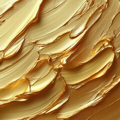 Aufkleber - Golden strokes create shimmering effect, showing golden brush strokes theme.