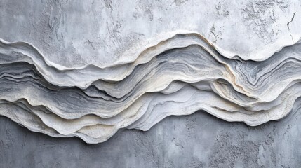 Poster - Explore Abstract Layers in Grayscale Tones For Subtle Texture And Depth Concept
