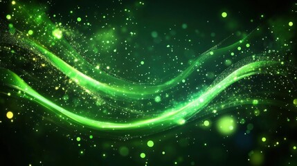 Aufkleber - Flowing Green Energy, Sparking Vitality And Abstract Design For Modern Projects