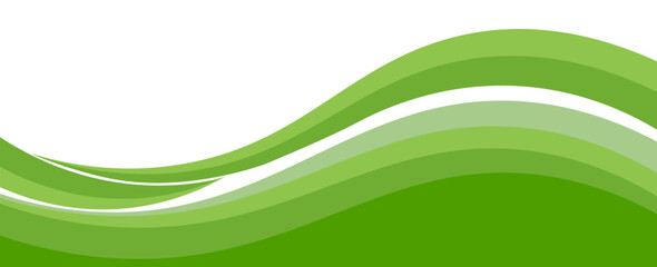 Poster - Modern green background. Graphic design pattern background template with dynamic wave shapes. vector