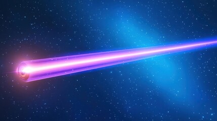 Aufkleber - Beam Emits Glowing Light Into the Deep Space and Cosmic Theme