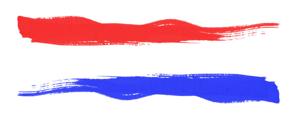 Poster - Blue and Red Marker Doodle Lines with Emphasis Marking and Visual Enhancement Use Isolated on a Transparent or White Background