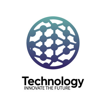Monogram for technology logo with circle style