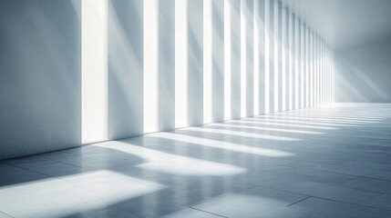 Poster - Light Streaming through hallway with Clean Architecture and Modern Design.